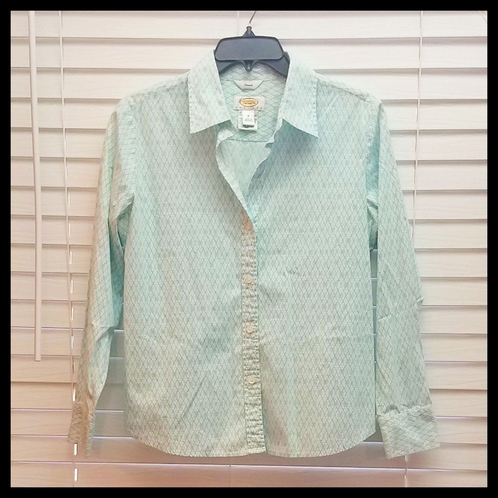 Talbots Petite Stretch Top Shirt button down